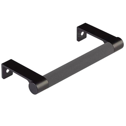 Emtek - Select Cabinet Edge Pull 4-1/4 Inch c-c, Round Edge Stem, Knurled Bar