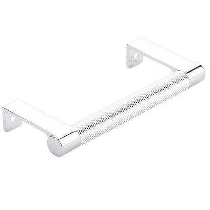 Emtek - Select Cabinet Edge Pull 4-1/4 Inch c-c, Round Edge Stem, Knurled Bar