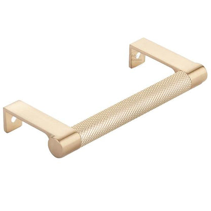 Emtek - Select Cabinet Edge Pull 4-1/4 Inch c-c, Round Edge Stem, Knurled Bar