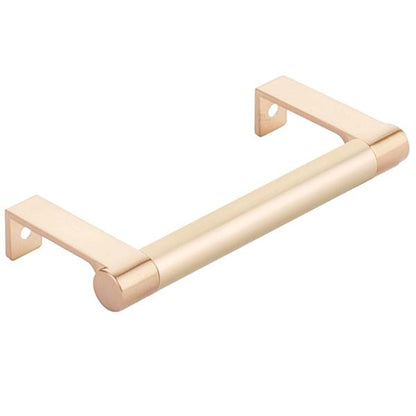 Emtek - Select Cabinet Edge Pull 4-1/4 Inch c-c, Round Edge Stem, Smooth Bar