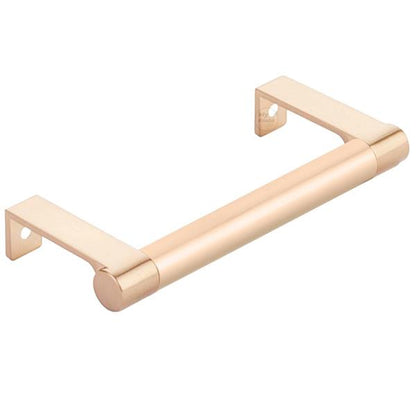 Emtek - Select Cabinet Edge Pull 4-1/4 Inch c-c, Round Edge Stem, Smooth Bar