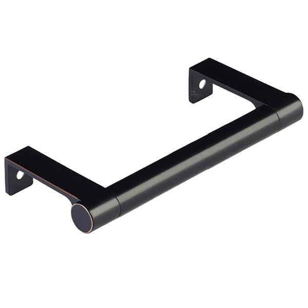 Emtek - Select Cabinet Edge Pull 4-1/4 Inch c-c, Round Edge Stem, Smooth Bar
