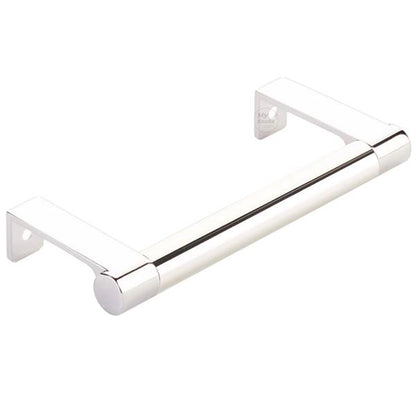 Emtek - Select Cabinet Edge Pull 4-1/4 Inch c-c, Round Edge Stem, Smooth Bar
