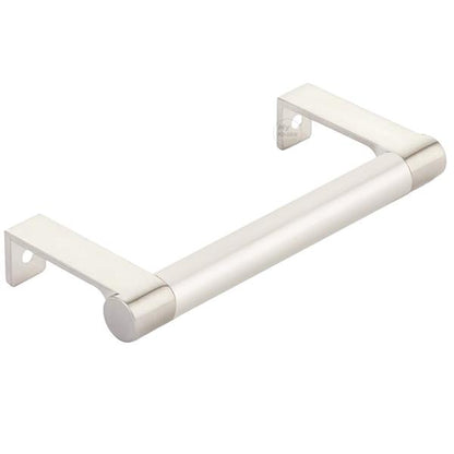 Emtek - Select Cabinet Edge Pull 4-1/4 Inch c-c, Round Edge Stem, Smooth Bar
