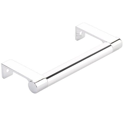 Emtek - Select Cabinet Edge Pull 4-1/4 Inch c-c, Round Edge Stem, Smooth Bar