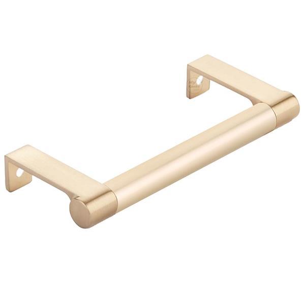 Emtek - Select Cabinet Edge Pull 4-1/4 Inch c-c, Round Edge Stem, Smooth Bar