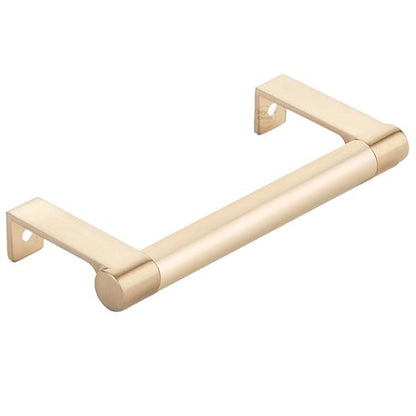 Emtek - Select Cabinet Edge Pull 4-1/4 Inch c-c, Round Edge Stem, Smooth Bar