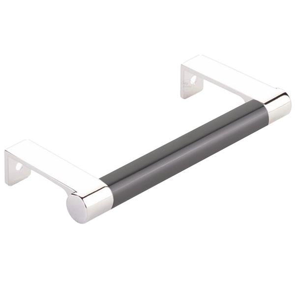 Emtek - Select Cabinet Edge Pull 4-1/4 Inch c-c, Round Edge Stem, Smooth Bar
