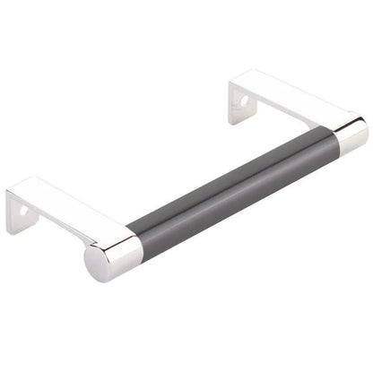 Emtek - Select Cabinet Edge Pull 4-1/4 Inch c-c, Round Edge Stem, Smooth Bar