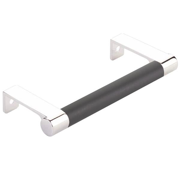 Emtek - Select Cabinet Edge Pull 4-1/4 Inch c-c, Round Edge Stem, Smooth Bar