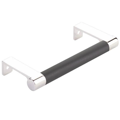 Emtek - Select Cabinet Edge Pull 4-1/4 Inch c-c, Round Edge Stem, Smooth Bar