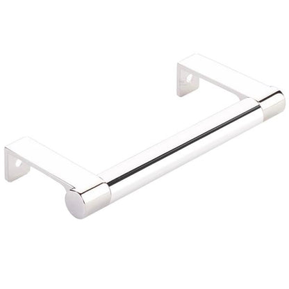 Emtek - Select Cabinet Edge Pull 4-1/4 Inch c-c, Round Edge Stem, Smooth Bar