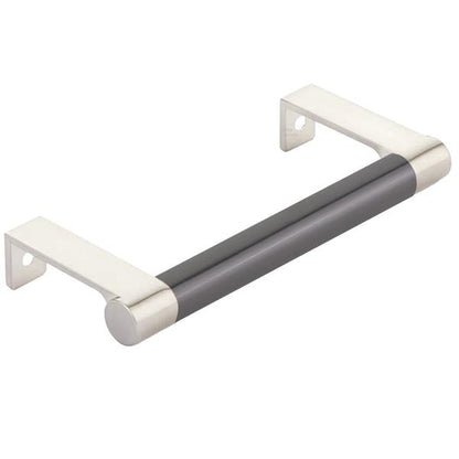 Emtek - Select Cabinet Edge Pull 4-1/4 Inch c-c, Round Edge Stem, Smooth Bar