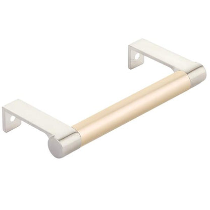 Emtek - Select Cabinet Edge Pull 4-1/4 Inch c-c, Round Edge Stem, Smooth Bar