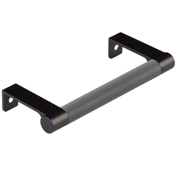 Emtek - Select Cabinet Edge Pull 4-1/4 Inch c-c, Round Edge Stem, Knurled Bar