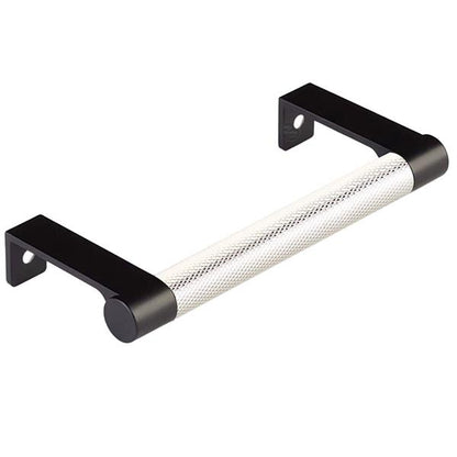 Emtek - Select Cabinet Edge Pull 4-1/4 Inch c-c, Round Edge Stem, Knurled Bar