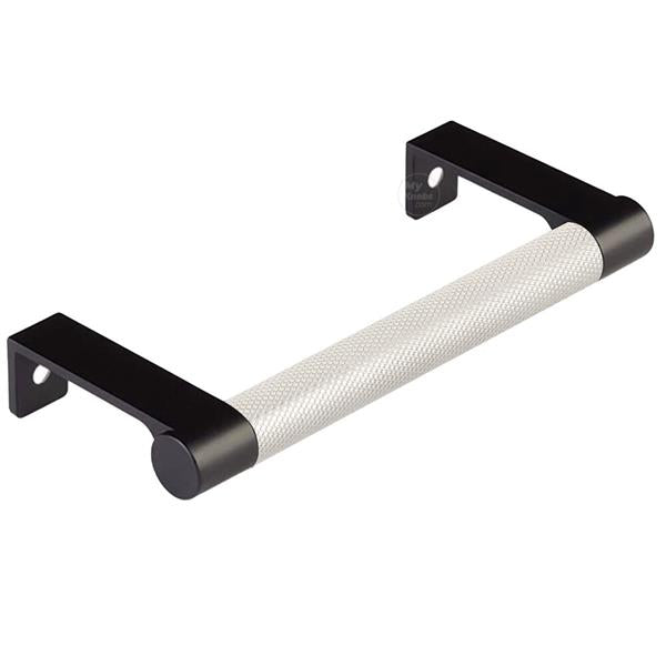 Emtek - Select Cabinet Edge Pull 4-1/4 Inch c-c, Round Edge Stem, Knurled Bar