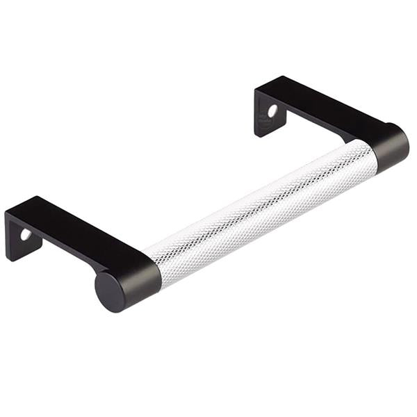 Emtek - Select Cabinet Edge Pull 4-1/4 Inch c-c, Round Edge Stem, Knurled Bar