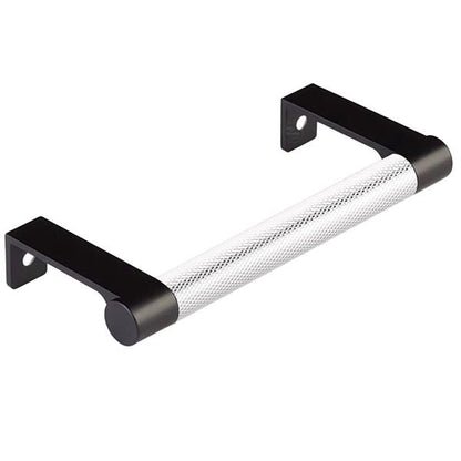 Emtek - Select Cabinet Edge Pull 4-1/4 Inch c-c, Round Edge Stem, Knurled Bar