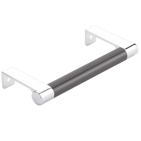 Emtek - Select Cabinet Edge Pull 4-1/4 Inch c-c, Round Edge Stem, Smooth Bar