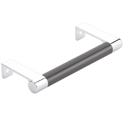 Emtek - Select Cabinet Edge Pull 4-1/4 Inch c-c, Round Edge Stem, Smooth Bar
