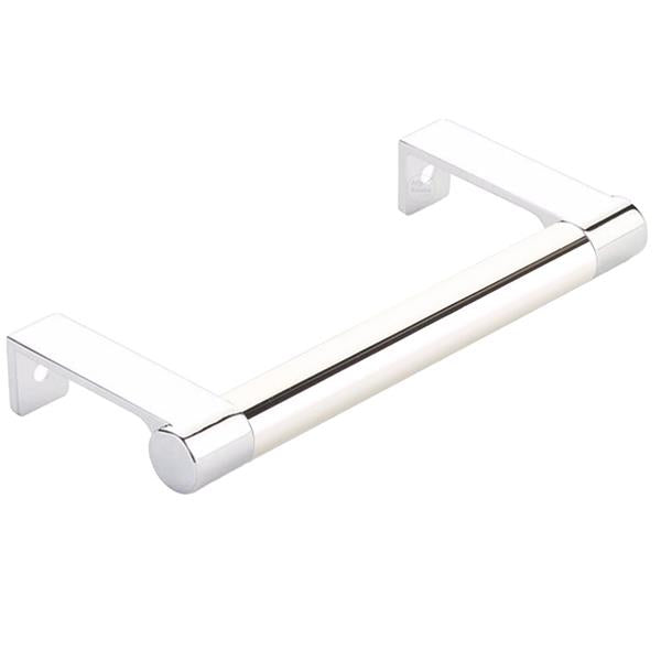 Emtek - Select Cabinet Edge Pull 4-1/4 Inch c-c, Round Edge Stem, Smooth Bar
