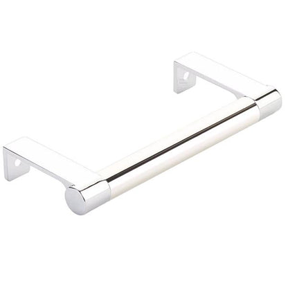 Emtek - Select Cabinet Edge Pull 4-1/4 Inch c-c, Round Edge Stem, Smooth Bar