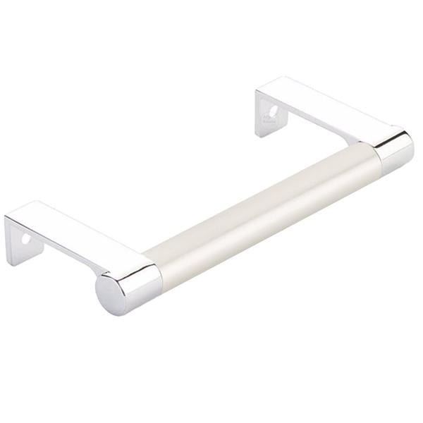 Emtek - Select Cabinet Edge Pull 4-1/4 Inch c-c, Round Edge Stem, Smooth Bar