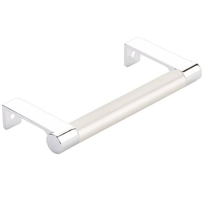 Emtek - Select Cabinet Edge Pull 4-1/4 Inch c-c, Round Edge Stem, Smooth Bar