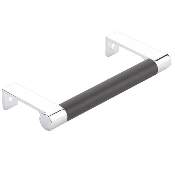 Emtek - Select Cabinet Edge Pull 4-1/4 Inch c-c, Round Edge Stem, Smooth Bar