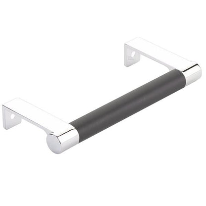 Emtek - Select Cabinet Edge Pull 4-1/4 Inch c-c, Round Edge Stem, Smooth Bar