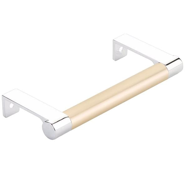 Emtek - Select Cabinet Edge Pull 4-1/4 Inch c-c, Round Edge Stem, Smooth Bar