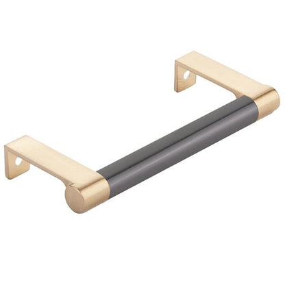 Emtek - Select Cabinet Edge Pull 4-1/4 Inch c-c, Round Edge Stem, Smooth Bar