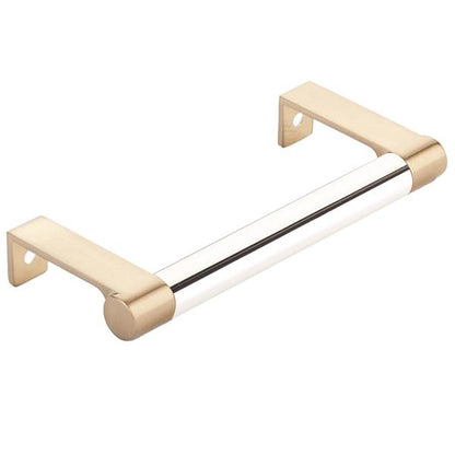 Emtek - Select Cabinet Edge Pull 4-1/4 Inch c-c, Round Edge Stem, Smooth Bar