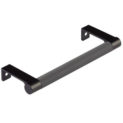 Emtek - Select Cabinet Edge Pull 5-1/4 Inch c-c, Round Edge Stem, Knurled Bar