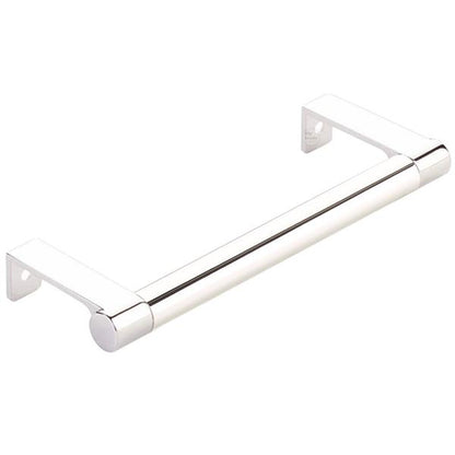 Emtek - Select Cabinet Edge Pull 5-1/4 Inch c-c, Round Edge Stem, Smooth Bar