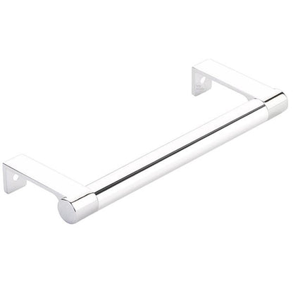 Emtek - Select Cabinet Edge Pull 5-1/4 Inch c-c, Round Edge Stem, Smooth Bar