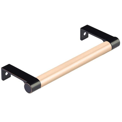 Emtek - Select Cabinet Edge Pull 5-1/4 Inch c-c, Round Edge Stem, Smooth Bar