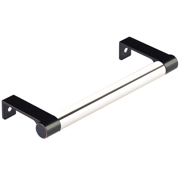 Emtek - Select Cabinet Edge Pull 5-1/4 Inch c-c, Round Edge Stem, Smooth Bar