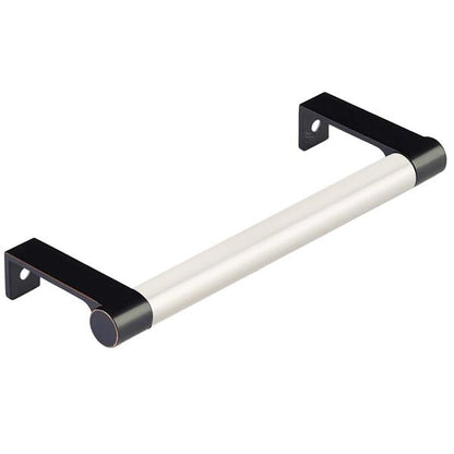 Emtek - Select Cabinet Edge Pull 5-1/4 Inch c-c, Round Edge Stem, Smooth Bar