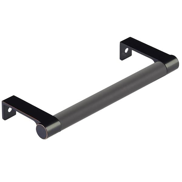Emtek - Select Cabinet Edge Pull 5-1/4 Inch c-c, Round Edge Stem, Smooth Bar