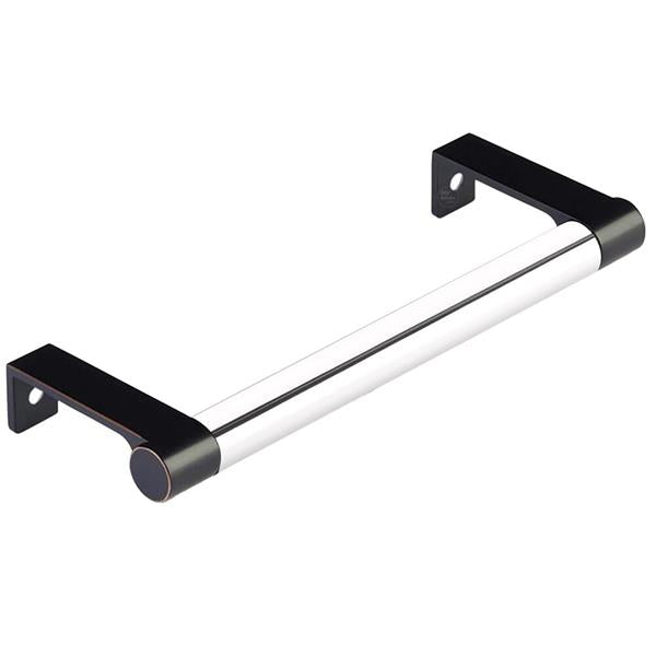 Emtek - Select Cabinet Edge Pull 5-1/4 Inch c-c, Round Edge Stem, Smooth Bar