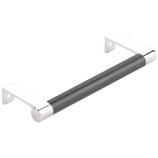 Emtek - Select Cabinet Edge Pull 5-1/4 Inch c-c, Round Edge Stem, Smooth Bar