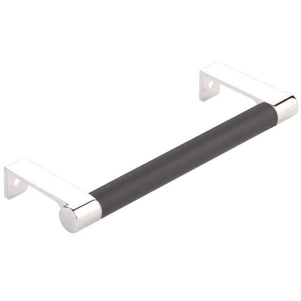 Emtek - Select Cabinet Edge Pull 5-1/4 Inch c-c, Round Edge Stem, Smooth Bar