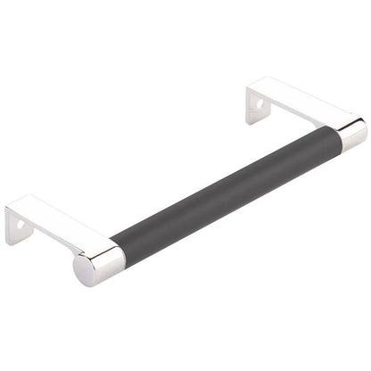 Emtek - Select Cabinet Edge Pull 5-1/4 Inch c-c, Round Edge Stem, Smooth Bar