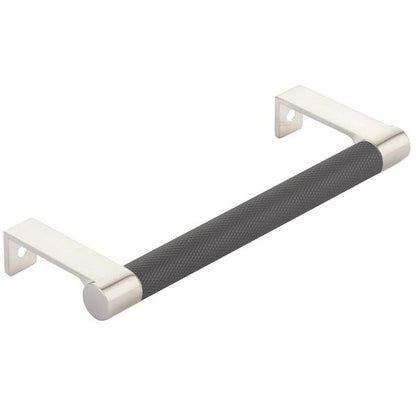 Emtek - Select Cabinet Edge Pull 5-1/4 Inch c-c, Round Edge Stem, Knurled Bar