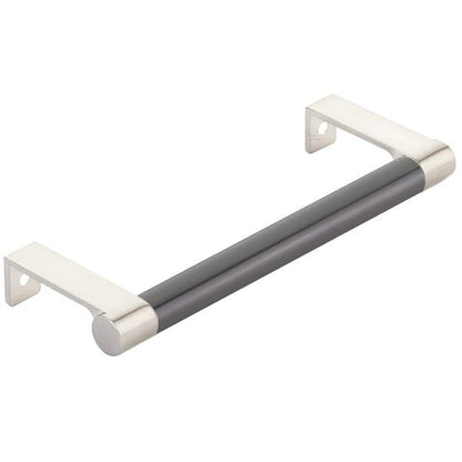 Emtek - Select Cabinet Edge Pull 5-1/4 Inch c-c, Round Edge Stem, Smooth Bar