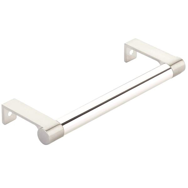Emtek - Select Cabinet Edge Pull 5-1/4 Inch c-c, Round Edge Stem, Smooth Bar
