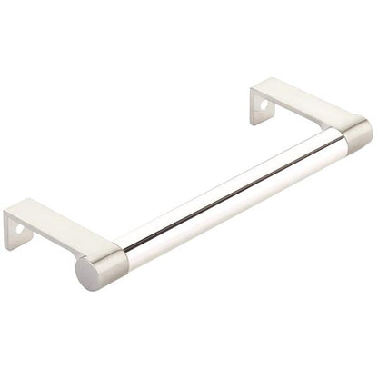 Emtek - Select Cabinet Edge Pull 5-1/4 Inch c-c, Round Edge Stem, Smooth Bar
