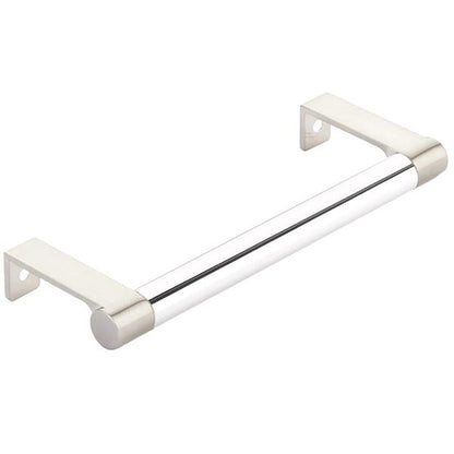 Emtek - Select Cabinet Edge Pull 5-1/4 Inch c-c, Round Edge Stem, Smooth Bar